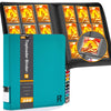 3 x 4 loader Binder  Hold 288 Top 25-55PT Loaders Storage 9-Pocket enhanced Zip Hard Plastic Album Collection Binder for Sports or Other Trading Cards in 3 x 4 Sleeves-(Teal)