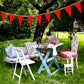Lybutty 100 Feet Red Pennant Banners Flags String Hanging Triangle Bunting Flags,Party Decorations For Grand Opening,Kids Birthd