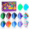 Impossmaker 12PCS 3D Printed Easter Dragon Eggs with 3D Printed Dragon Inside, Micro Easter Basket Stuffers Mini Dragon Egg Set 