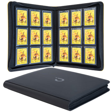 D Dacckit Toploader Binder, Holds 288 Toploaders, 9 Pocket Top Loader Binders With Sleeves For 3'' X 4'' Rigid Card Holders For 