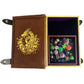 Fantasydice Book-Shaped Gold/Purple Fire Dragon Rolling Magic Book Tray For All Tabletop Rpgs Like D&D, Call Of Cthulhu, Shadowrun.