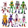 Toysvill FNAF Action Figures Set - 8 pcs Withered Bonnie, Mangle, Gator, Roxanne Wolf, Chica, Music Man - Ultimate Custom Night Model