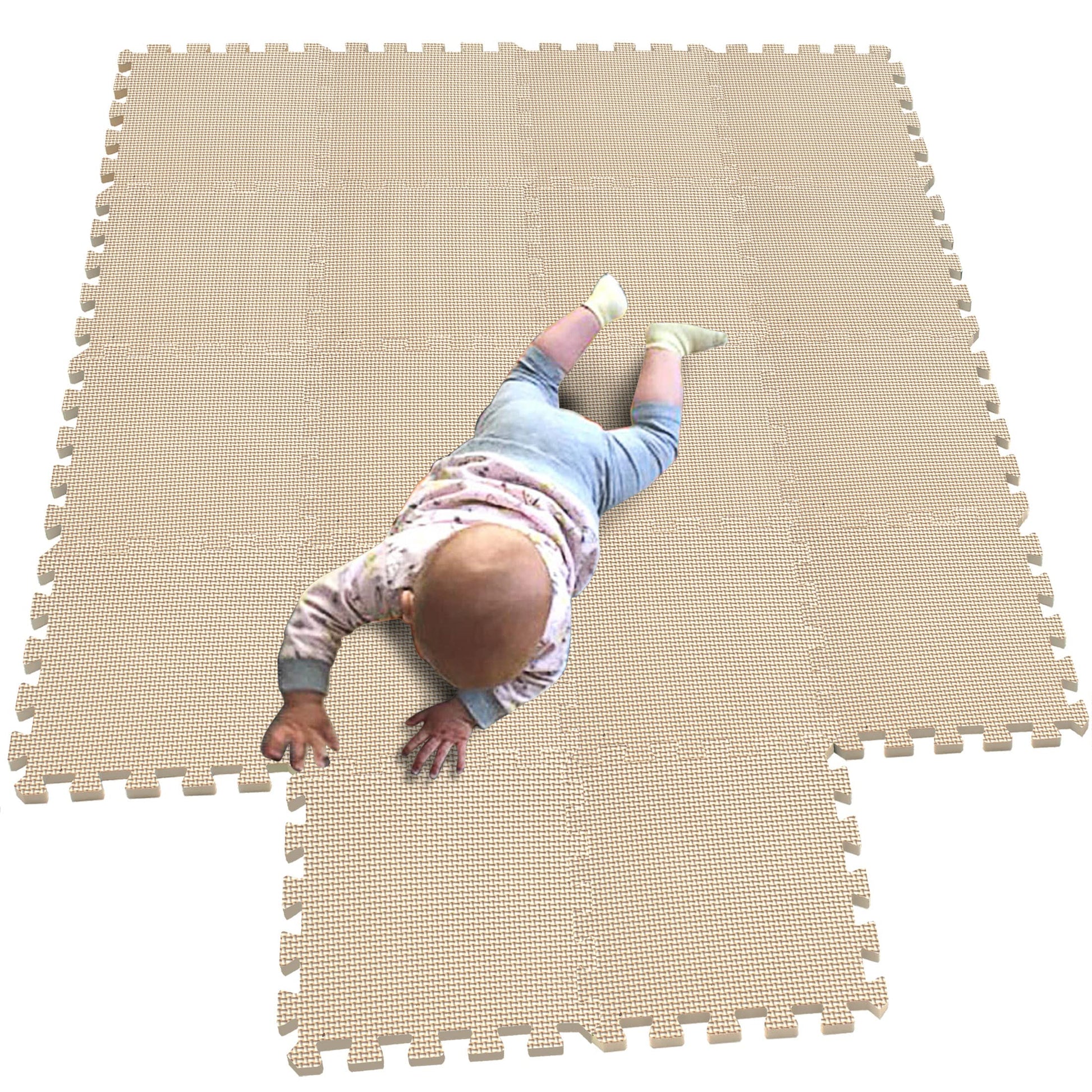 Mqiaoham® 18 Pieces Puzzle Play Mats, Soft Baby Play Mat, Kids Interlocking Foam Floor Tiles, Toddlers Carpet Playmats G301018-110