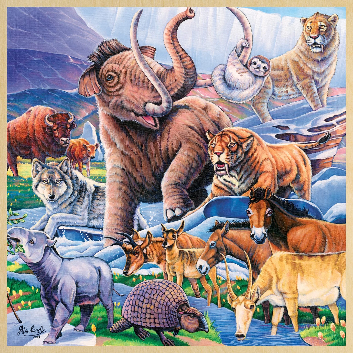 MasterPieces 48 Piece Fun Facts Jigsaw Puzzle for Kids - Ice Age Friends Wood Puzzle - 12x12