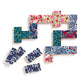 Galison Liberty Domino Set - 28 Double Sided Colorful Floral Patterned Wooden Domino Pieces