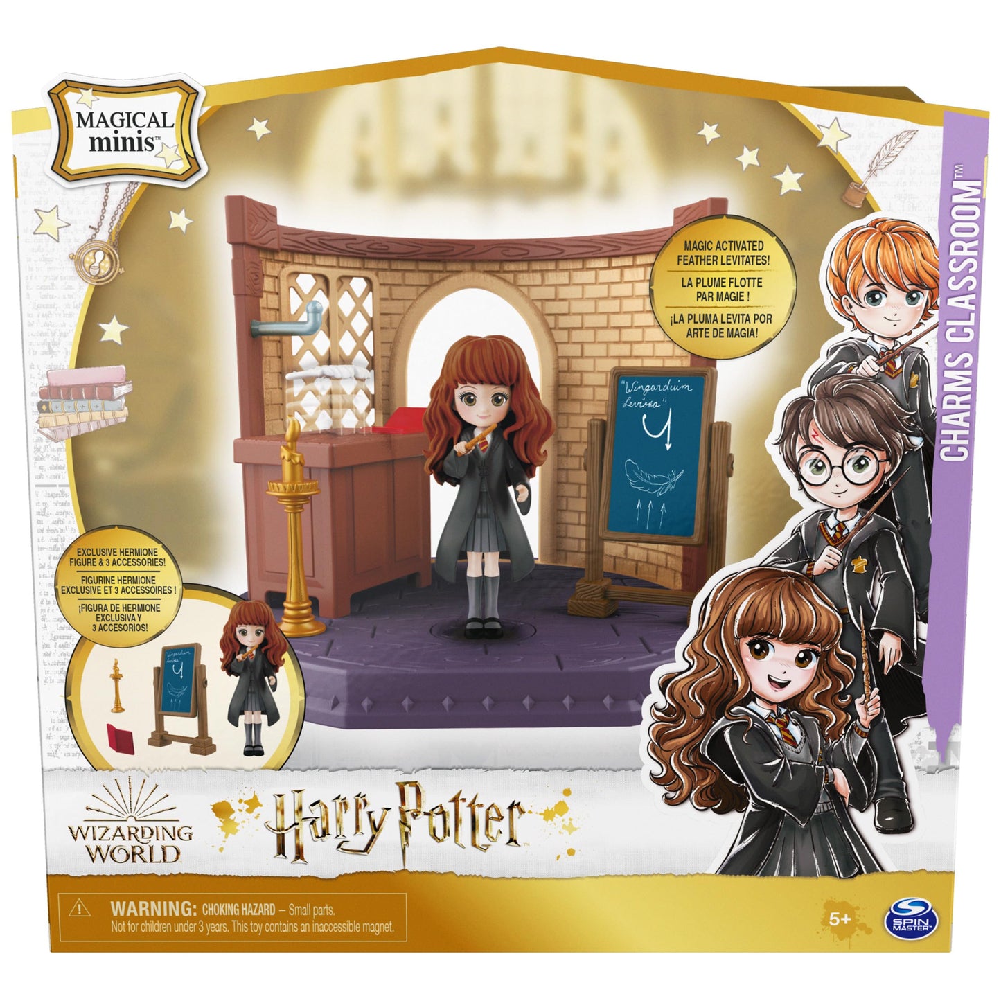 Wizarding World Harry Potter  Magical Minis Charms Classroom with limited availability Hermione Granger Figure and Accessories  Kids Toys for Ages 5 and up