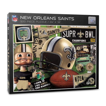 YouTheFan NFL New Orleans Saints Puzzle - 500 Pieces, Cardboard, Team Colors, Model 0951421