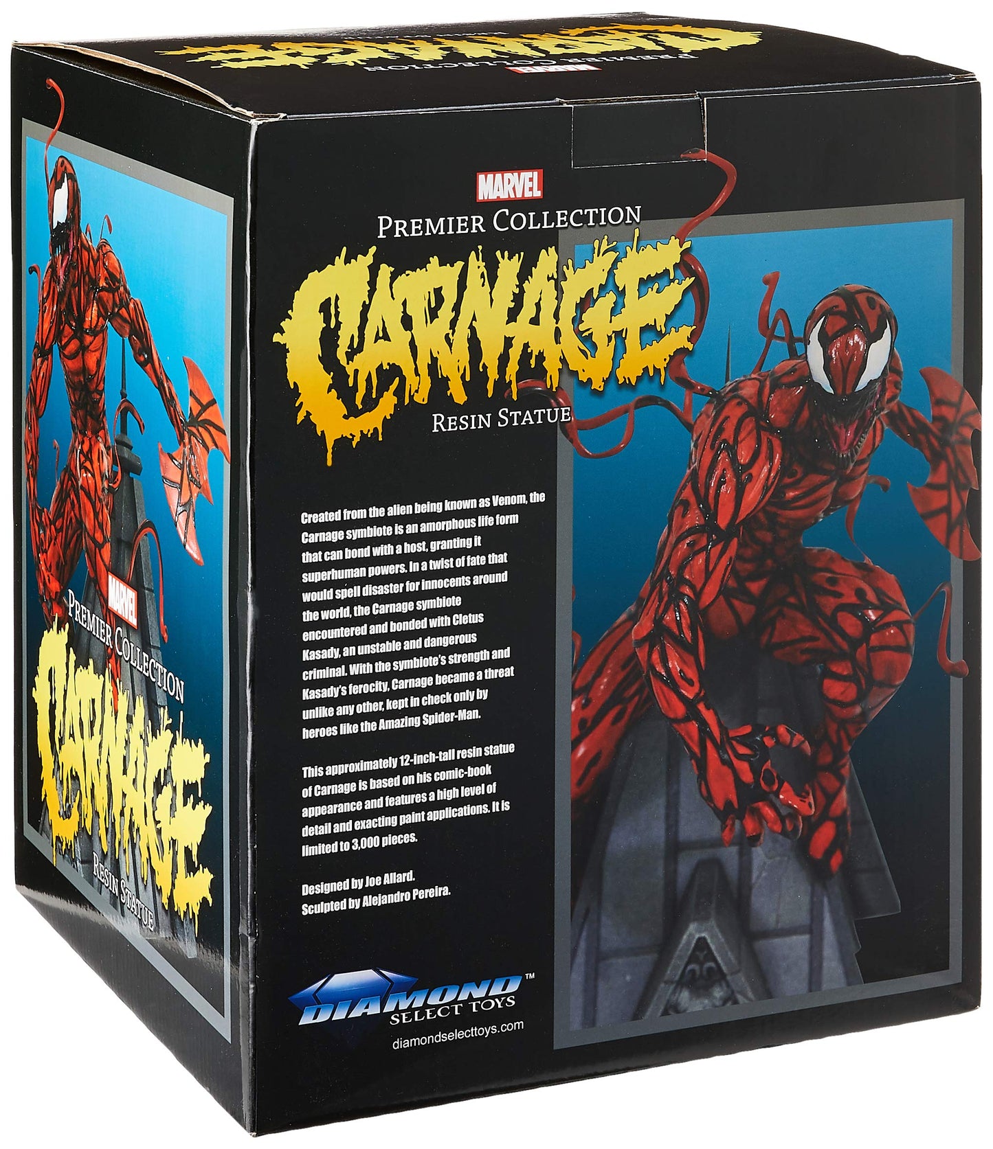 Diamond Select Toys Marvel Premier Collection: Carnage Resin Statue,Multicolor,12 Inches