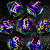 Haomeja Dnd Resin Dice Set - Beholder'S Dragon Eye Dice, Liquid Core, Sharp Edges, 7 Pcs (Eye Purple Blue)