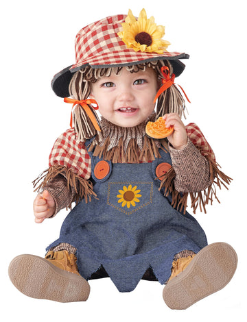 California Costumes Lil' Cute Scarecrow, Infant Costume, 12-18 Months,Blue/Brown