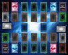 Transcend Cards 2 Player Duel Link Zones Custom Playmat - Rubber Game Mat 53 Cm X 63 Cm (Blue Galaxy Style) Compatible With Yugi