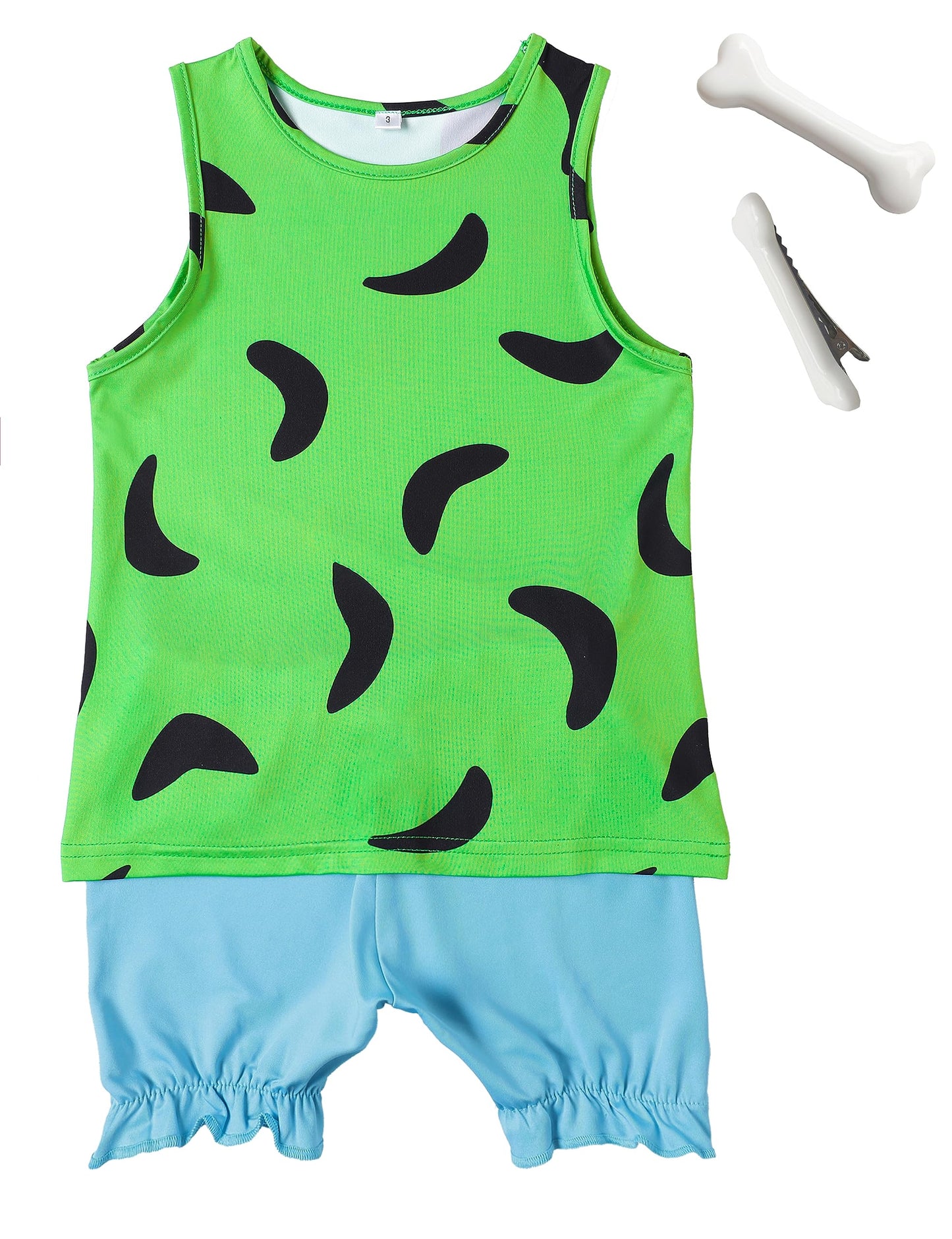 Xianhsuxo Halloween Costume For Toddler Kids Baby Caveman Costume Cosplay Outfit For Girls Boys (Girls, 3-4T)
