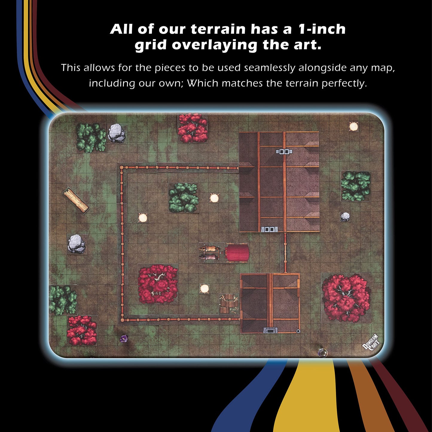 Dungeon Craft: Walls Pack 2D Terrain Set Ttrpg