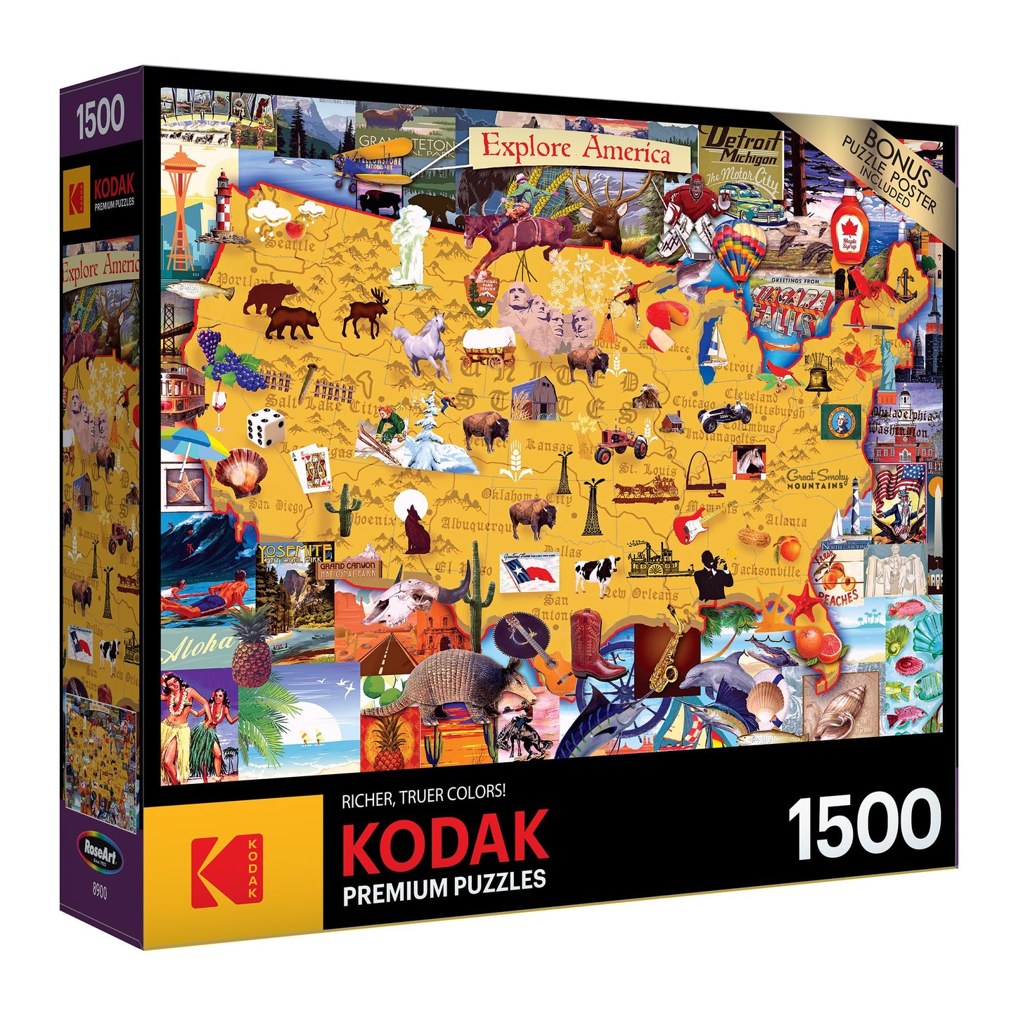 Roseart - Kodak Premium - Explore America - 1500 Piece Jigsaw Puzzle For Adults