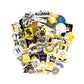CON*QUEST Harry Potter Hufflepuff Vinyl Stickers - 60 Pack, Waterproof, UV Resistant, Multicolor Hologram Design