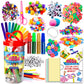 Dragon Too Mega Kids Crafts and Art Supplies Jar Kit - 1000+ Piece Set - Instructional Booklet Included - Revised Glitter Glue, 