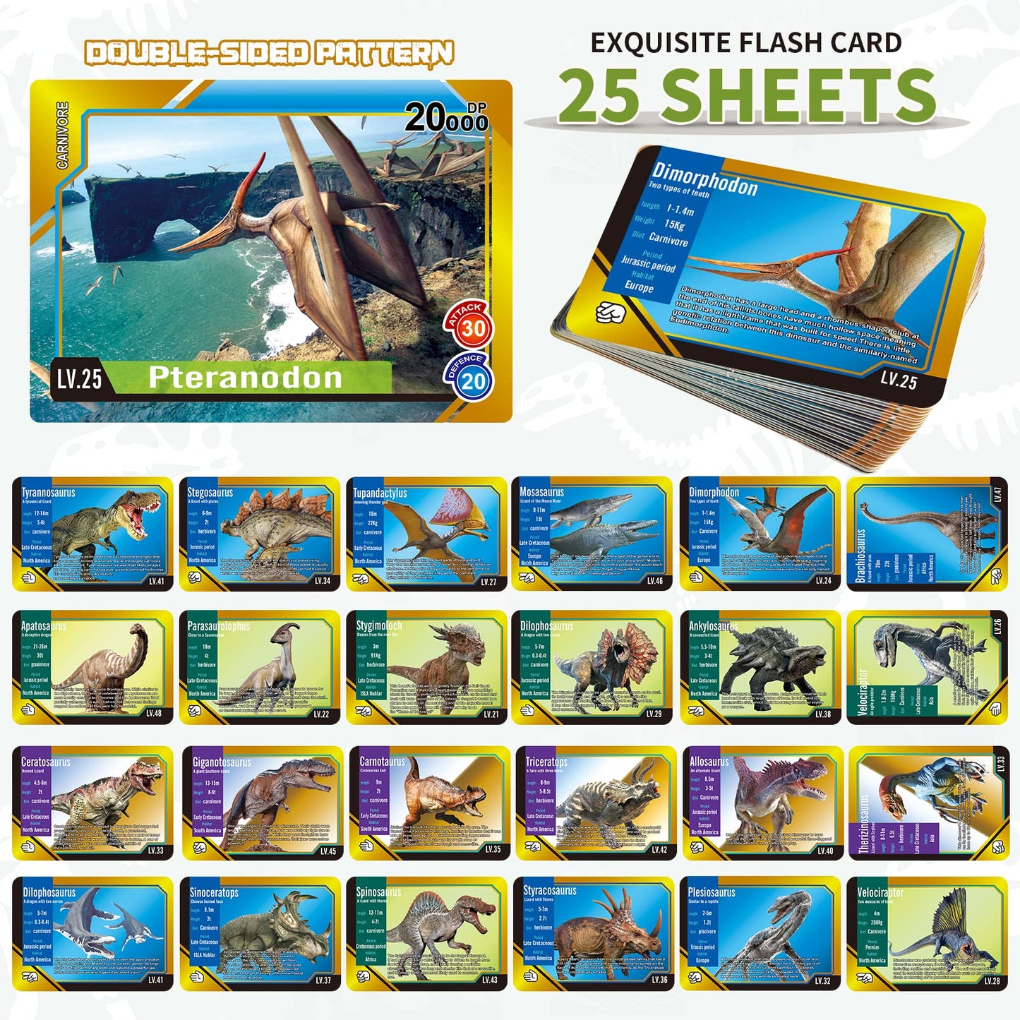 Oriate Dinosaur Toys Playset with Large Mat, 45 Pieces, Realistic Mosasaurus, T-Rex, Spinosaurus, Plastic, Great Gifts for Kids 3-7
