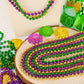 120PCS Mardi Gras Beads, 33'' Beaded Necklace, Purple Gold Green Mardi Gras Accessories, Party Costume Necklaces Parade Throws W
