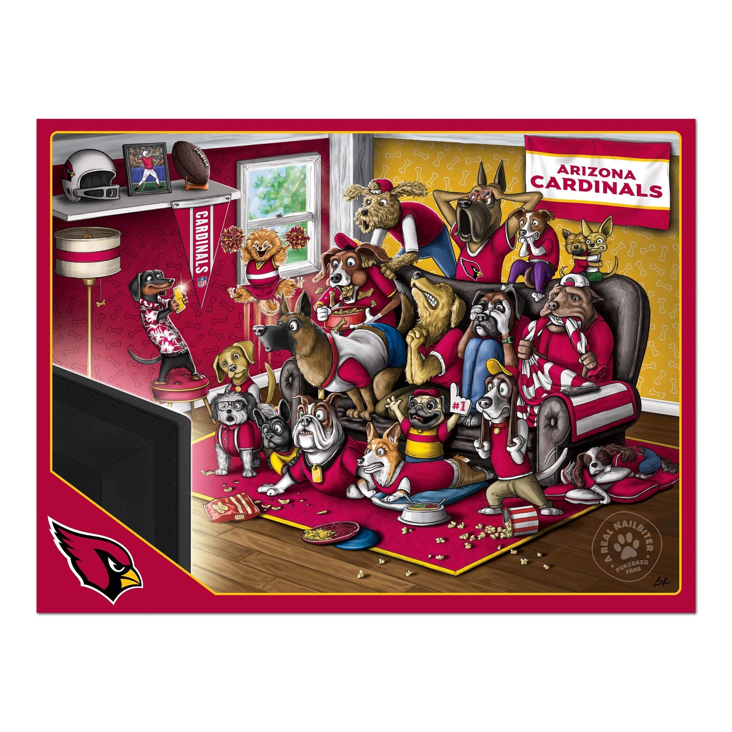 YouTheFan NFL Arizona Cardinals 500pc Puzzle - Cardboard, Team Colors, Model 2501918