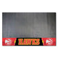 FANMATS 14195 Atlanta Hawks Vinyl Grill Mat - 26in. x 42in. - Deck Patio Protective Mat | Oil, flame, and UV resistant