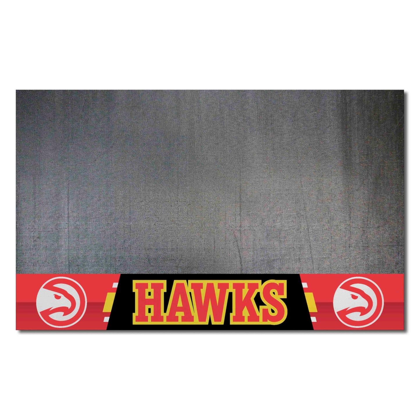 FANMATS 14195 Atlanta Hawks Vinyl Grill Mat - 26in. x 42in. - Deck Patio Protective Mat | Oil, flame, and UV resistant