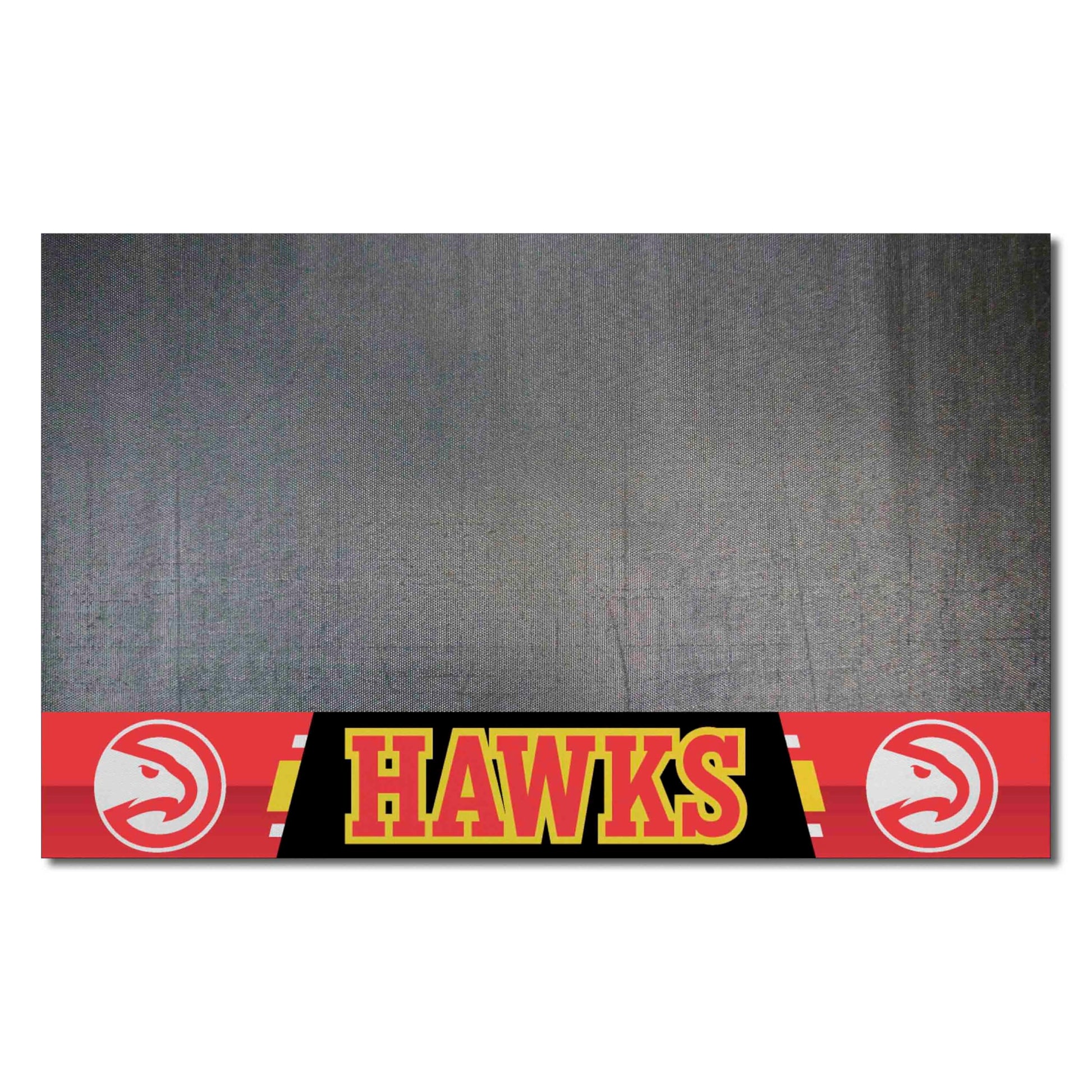 FANMATS 14195 Atlanta Hawks Vinyl Grill Mat - 26in. x 42in. - Deck Patio Protective Mat | Oil, flame, and UV resistant
