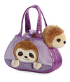 Aurora® Fashionable Fancy Pals™ Peek-A-Boo Sloth Stuffed Animal - On-The-Go Companions - Stylish Accessories - Multicolor 7 Inches