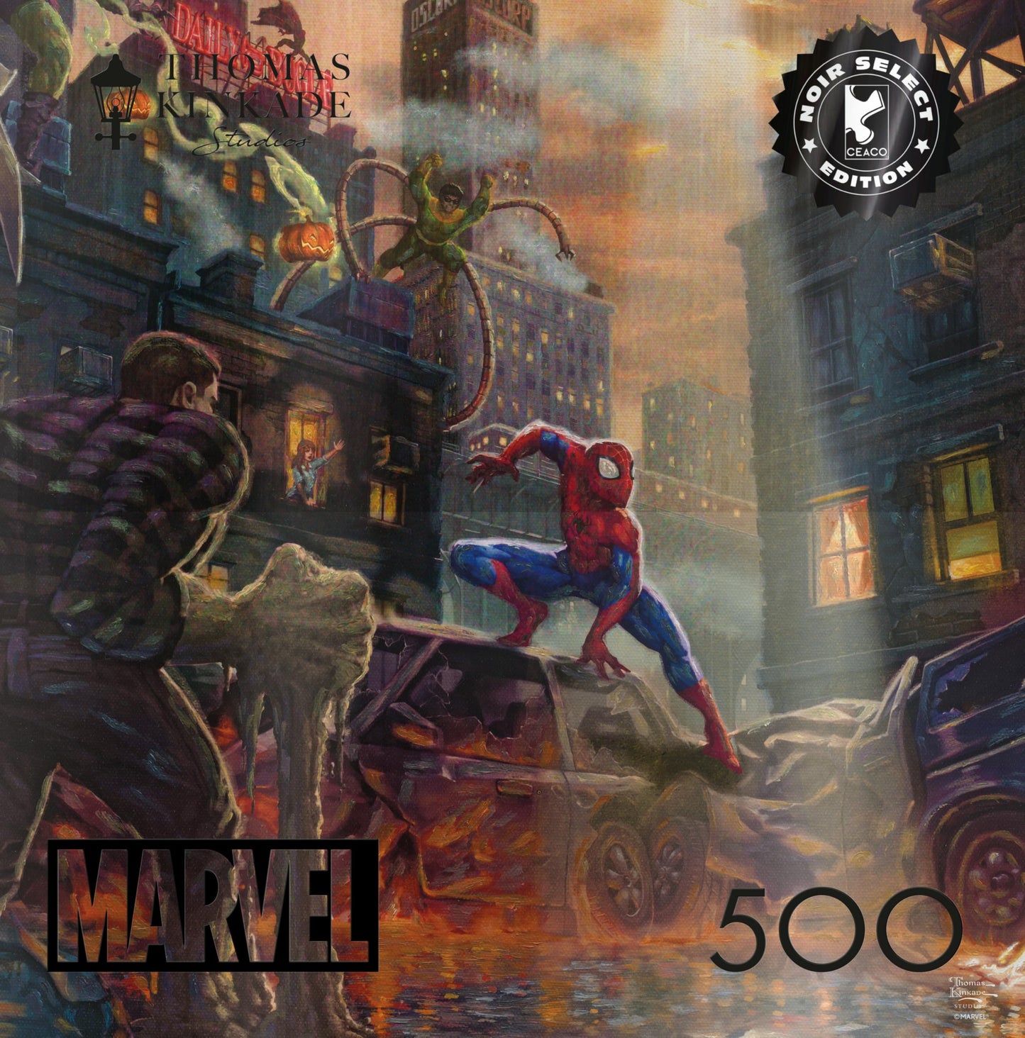 Ceaco 500 Piece Jigsaw Puzzle - Spider-Man vs. The Sinister Six - 21.25 x 15 in - Paper Material - Perfect for Game Nights