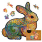 Unidragon Original Wooden Jigsaw Puzzles - Precious Rabbit, 700 Pcs, Royal Size 20.8'X21.6', Beautiful Gift Package, Unique Shape Best Gift For Adults And Kids