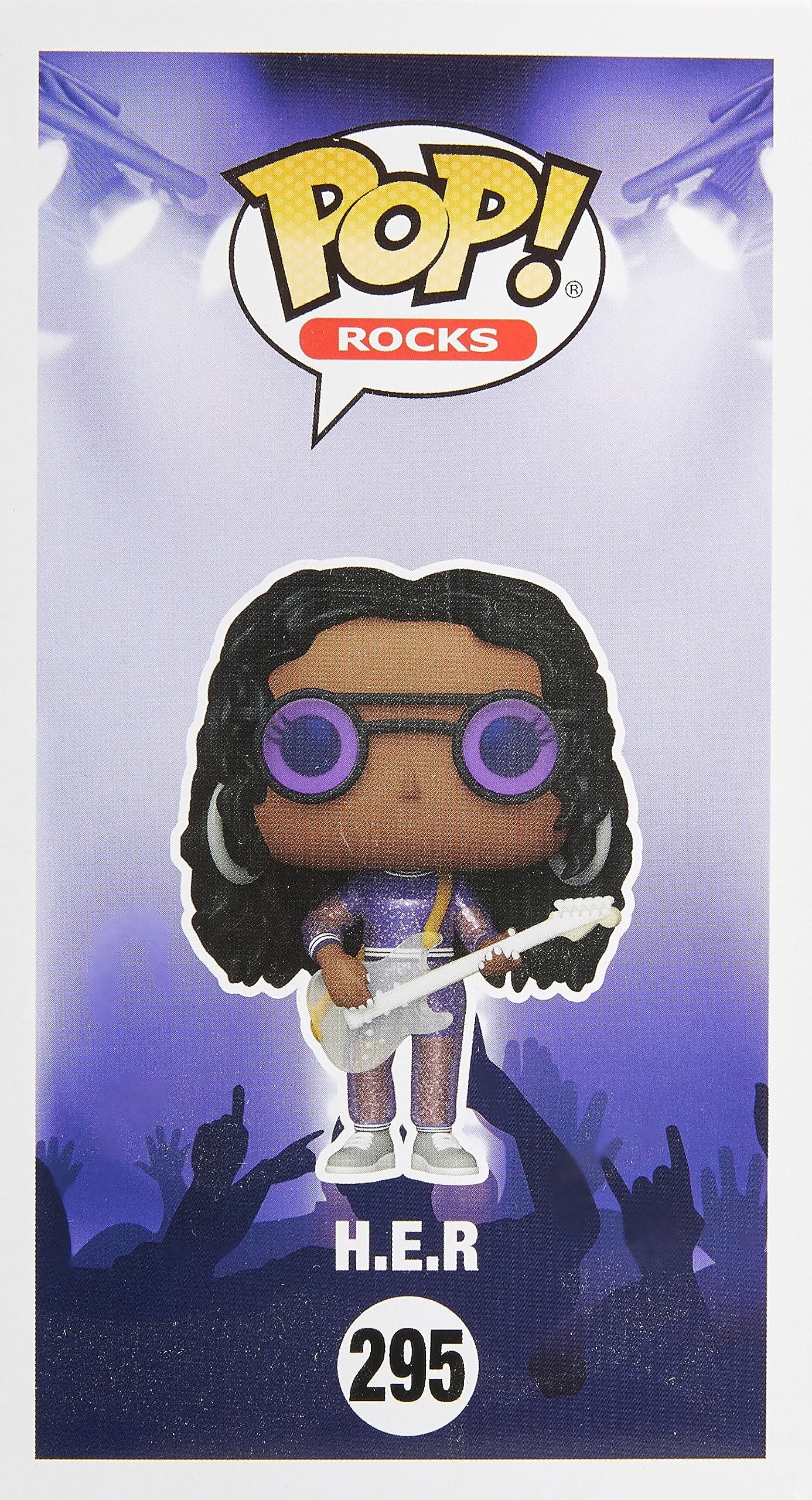 Funko Pop! Rocks H.E.R. Vinyl Figure - Standard Size, Purple - Model 65699, Collectible Toy