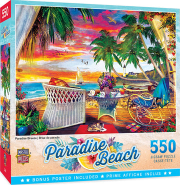 MasterPieces 550 Piece Jigsaw Puzzle for Adults, Family, Or Youth - Paradise Breeze - 18x24