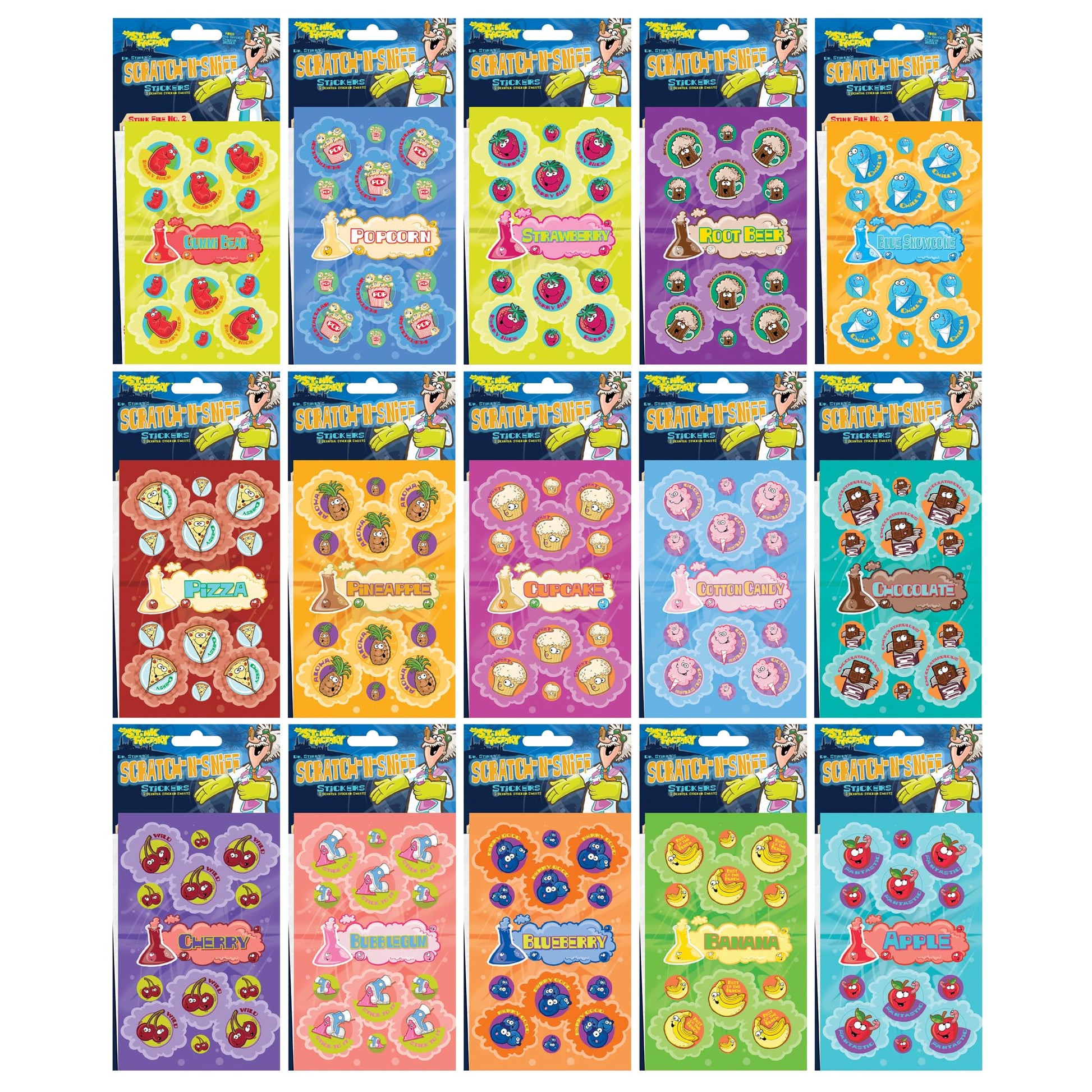 Just For Laughs Dr. Stinkys Scratch-N-Sniff Stickers, 405 Pieces