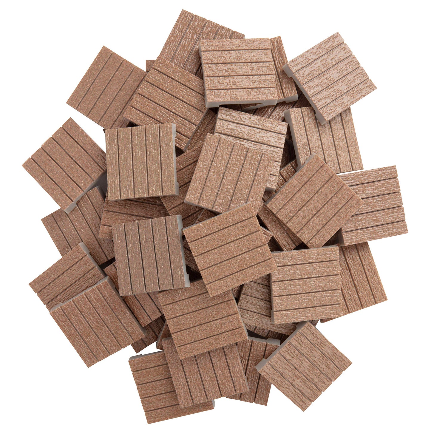 Monster Adventure Terrain- 50Pc Wood Plank Tile Expansion Pack- Hand-Painted 1X1 - Tile Set- Amazing Tabletop Terrain In Minute- Customize Your D&D And Pathfinder Dungeons