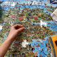 Gibsons 1000 Piece Jigsaw Puzzle - Scotland Attractions Map, 68x49cm, 100% Recycled Cardboard, Multicoloured, Model G6360