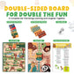 2-in-1 Wooden Board Games for Kids & Families - enhanced Wood Ludo Board Game & Snakes and Ladders Board Game | Classic Family Board Games Set with Dice & Pieces  Fun Educational Gift for Boys & Girls