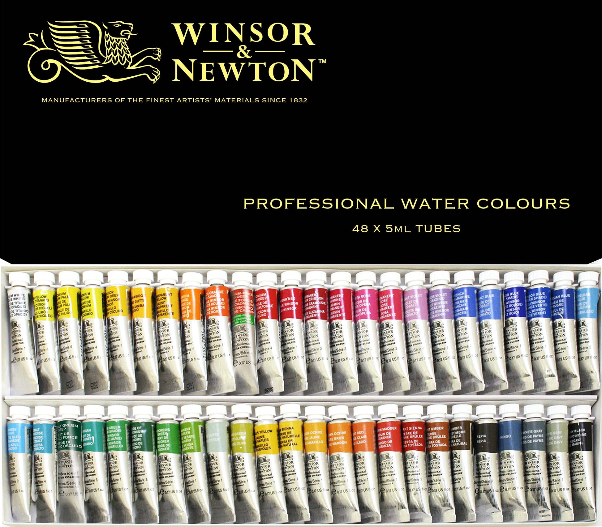 Winsor & Newton Artists Water 5Ml Tube 48C Set (Japan Import)