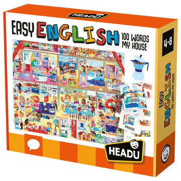 Headu Easy English 100 Words My House, Educational Toys For Boys And Girls Ages 4-6 Years Old, Preschool Learning Toys, Teacher Homeschool Supplies, Birthday
