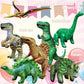 Jet Creations 7-PK Inflatable Dinosaurs, T-Rex(37), Brachiosaurus(28), Triceratops(20), Stegosaurus(20), Raptor(30), Pteranodon(