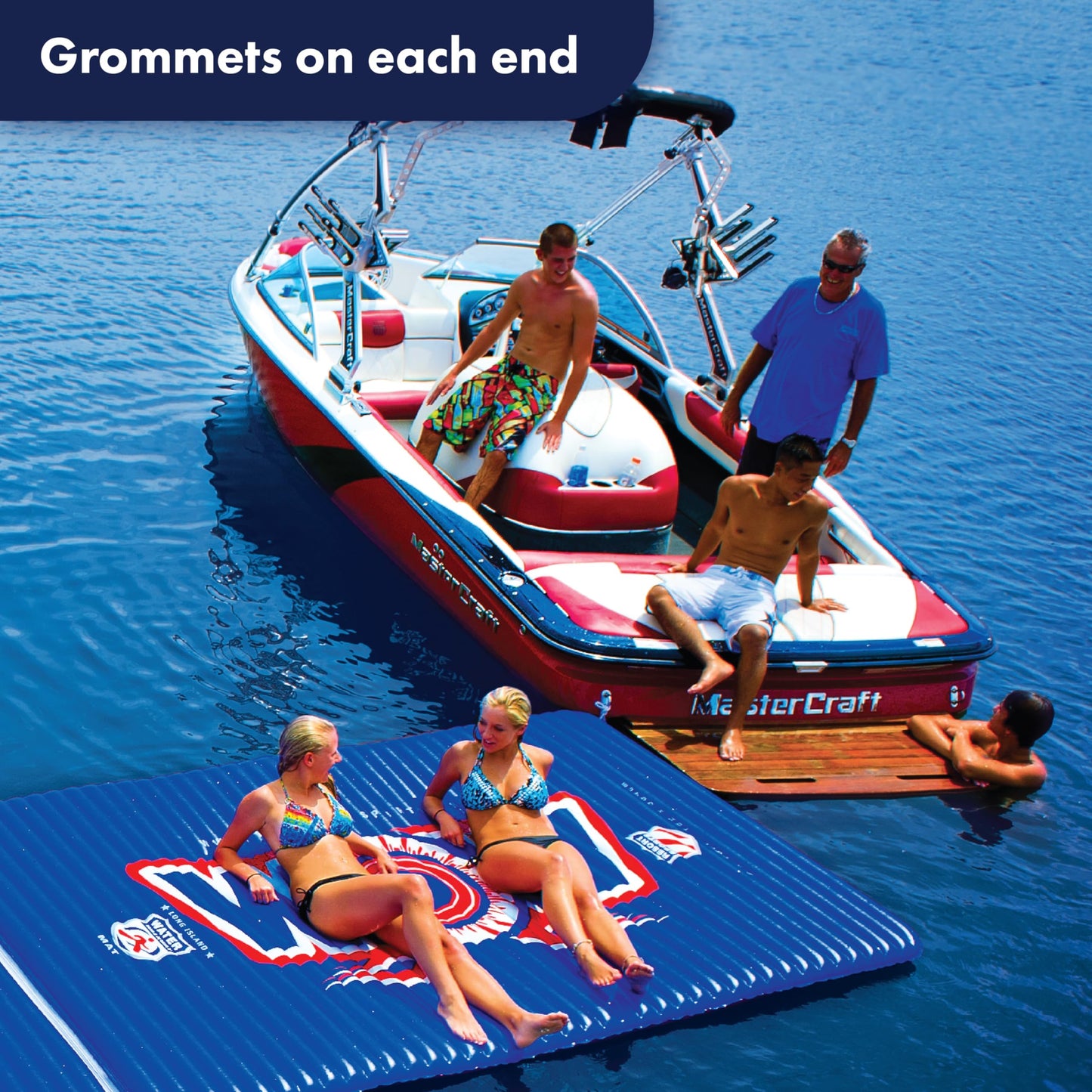 Wow Sports Inflatable Water Walkway, Inflatable Water Mat Pool Float, Ideal For Kids And Adults, 10 X 6 Feet, Blue