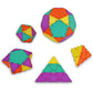 Geometiles 3D Building Set - 32-pc Math Learning Toy, Mini Set 1, Plastic, Made in USA, Pentagon/Triangle
