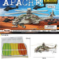 Puzzled 3D Puzzle Apache Helicopter Wood Craft Construction Model Kit, Fun Unique & Educational Diy Wooden Toy Assemble Model Un