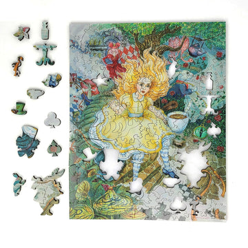 Wooden ?uzzle For Adults With Uniquely Shaped Pieces - Made In Usa By Foxsmartbox - 250 Pieces - Alice'S Fantasies