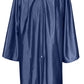 GradPlaza Shiny Choir Robe Kindergarten Preschool Graduation Gown Shiny Graduation Gown for Kids Navy Size 27
