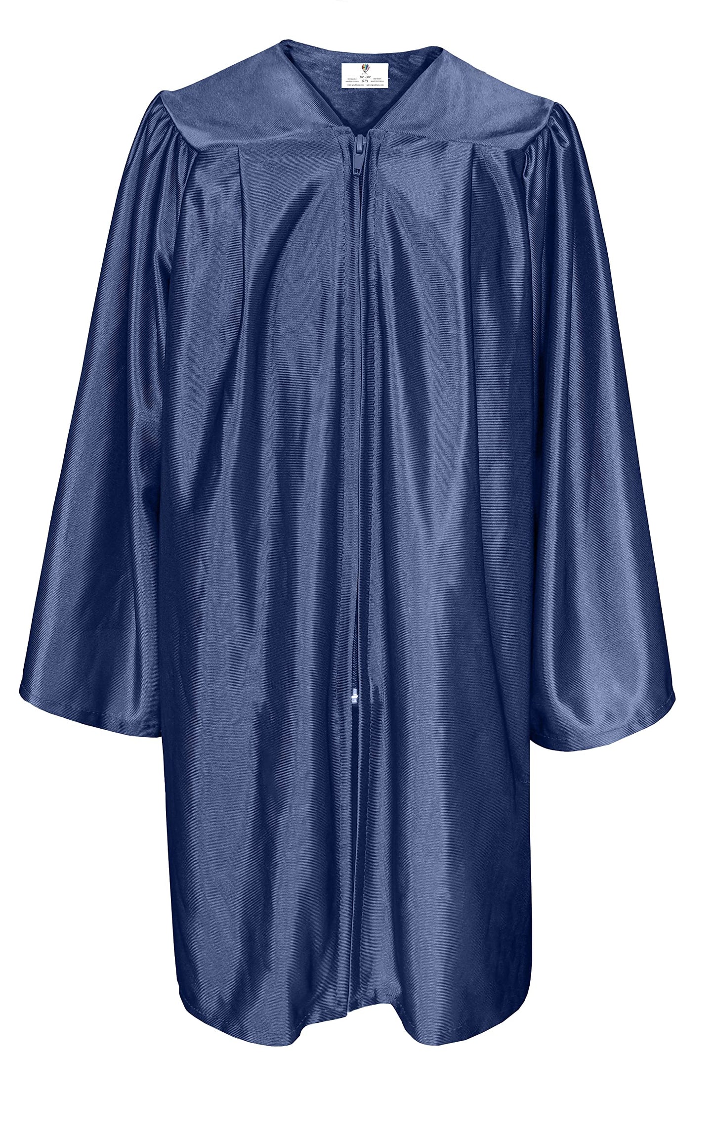 GradPlaza Shiny Choir Robe Kindergarten Preschool Graduation Gown Shiny Graduation Gown for Kids Navy Size 27