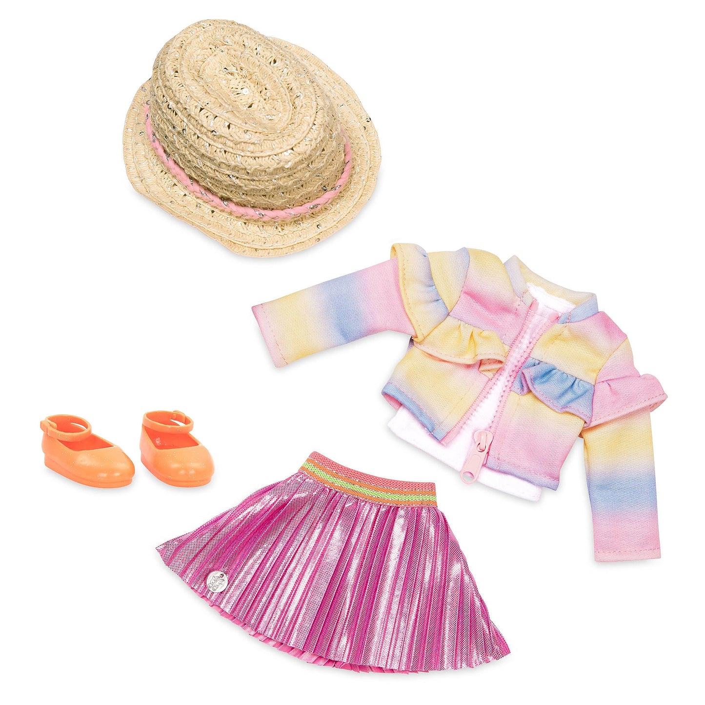 Glitter Girls – Cuties In Ruffles & Pleats Outfit – 14-Inch Doll Clothes – Rainbow Jacket, Skirt, Hat, & Glitter Shoes – Kids Ages 3 And Up – Children’S Toys