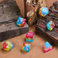 HDdais 7PCS Pansexual-Pride Polyhedral Dice Set, Matte Resin D&D Dice for RPG Table Games