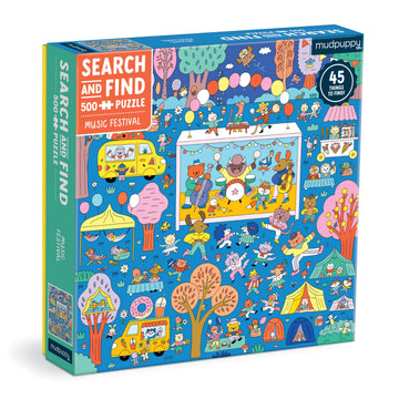 Mudpuppy Music Festival 500 Piece Search and Find Family Puzzle