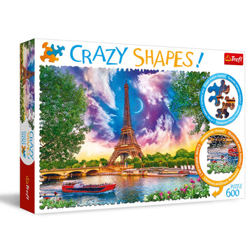 Trefl 600 Piece Crazy Shape Jigsaw Puzzle Sky Over Paris  France  Various