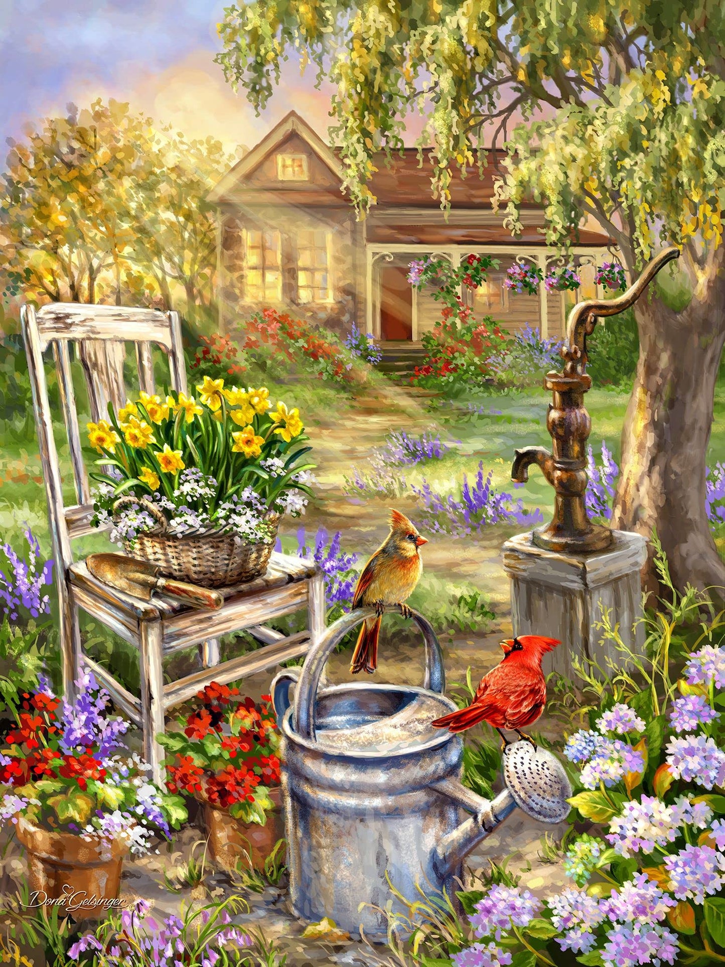 Springbok'S 500 Piece Jigsaw Puzzle Spring Song - Made In Usa