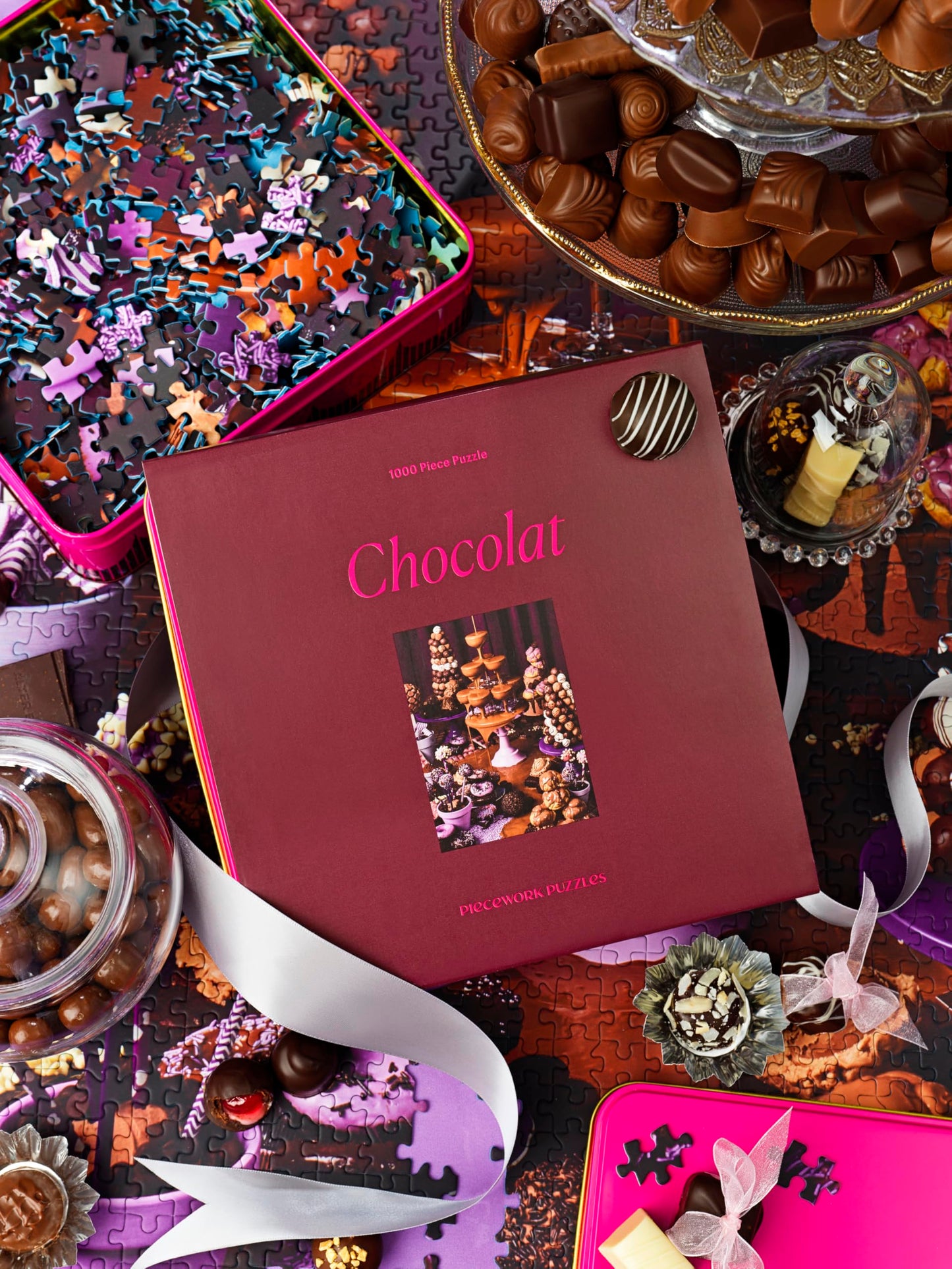Piecework Puzzles Chocolat 1000 Piece Puzzle For Adults, Challenging Jigsaw Puzzle With Decadent Chocolate Imagery, Soft-Touch P